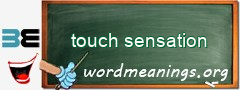 WordMeaning blackboard for touch sensation